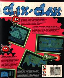 Box back cover for Clik Clak on the Commodore 64.