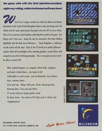 Box back cover for Cloud Kingdoms on the Commodore 64.