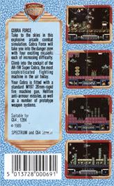 Box back cover for Cobra Force on the Commodore 64.