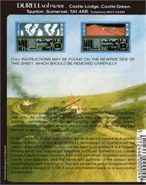 Box back cover for Combat Lynx on the Commodore 64.