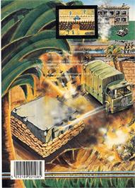 Box back cover for Commando on the Commodore 64.