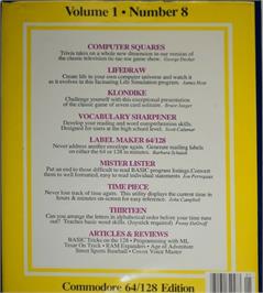 Box back cover for Computer Squares on the Commodore 64.