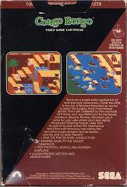 Box back cover for Congo Bongo (1985) on the Commodore 64.