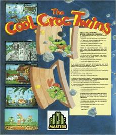 Box back cover for Cool Croc Twins on the Commodore 64.