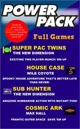 Box back cover for Cosmic Ark on the Commodore 64.