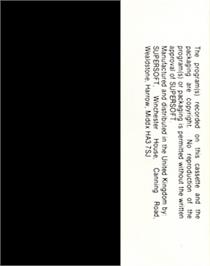 Box back cover for Cosmic Capers on the Commodore 64.