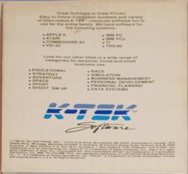Box back cover for Cosmic Clash on the Commodore 64.