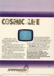 Box back cover for Cosmic Life on the Commodore 64.