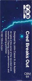 Box back cover for Cred Breaks Out on the Commodore 64.