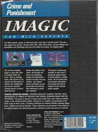 Box back cover for Crime And Punishment on the Commodore 64.