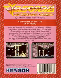 Box back cover for Cybernoid: The Fighting Machine on the Commodore 64.