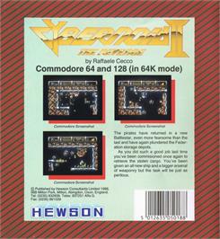 Box back cover for Cybernoid 2 on the Commodore 64.
