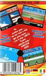 Box back cover for Daley Thompson's Super-test on the Commodore 64.