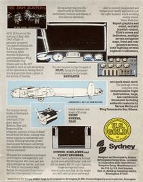 Box back cover for Dam Busters on the Commodore 64.
