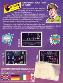 Box back cover for Dan Dare 3 - The Escape on the Commodore 64.