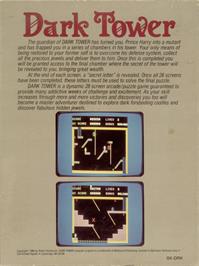 Box back cover for Dark Tower, The (River Software) on the Commodore 64.