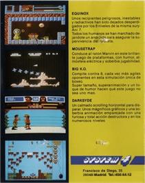 Box back cover for Darksyde on the Commodore 64.