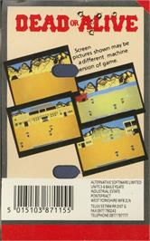 Box back cover for Dead Or Alive on the Commodore 64.