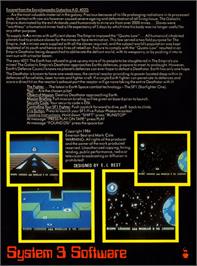 Box back cover for Death Star Interceptor on the Commodore 64.