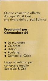 Box back cover for Demons Of Osiris on the Commodore 64.