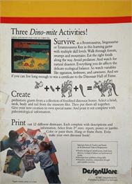 Box back cover for Designasaurus on the Commodore 64.