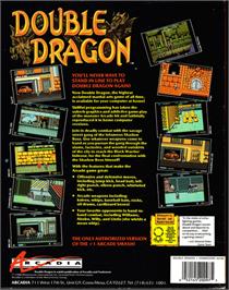 Box back cover for Double Dragon on the Commodore 64.