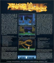 Box back cover for Dragon's Kingdom on the Commodore 64.