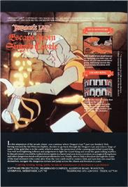Box back cover for Dragon's Lair II: Escape from Singe's Castle on the Commodore 64.