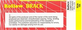 Box back cover for Drak on the Commodore 64.