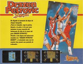 Box back cover for Drazen Petrovic Basket on the Commodore 64.
