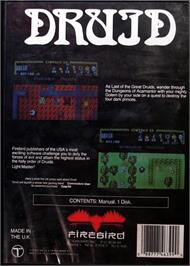Box back cover for Druid on the Commodore 64.
