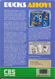 Box back cover for Ducks Ahoy! on the Commodore 64.