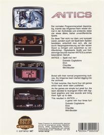Box back cover for Dulcedo Cogitationis on the Commodore 64.