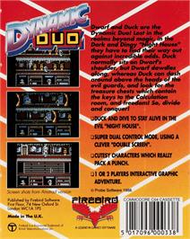 Box back cover for Dynamic Duo on the Commodore 64.