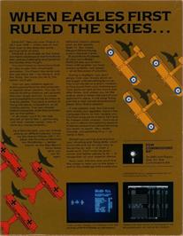 Box back cover for Eagles on the Commodore 64.