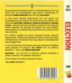 Box back cover for Election on the Commodore 64.
