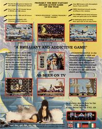 Box back cover for Elvira: The Arcade Game on the Commodore 64.