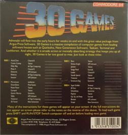 Box back cover for Escape on the Commodore 64.
