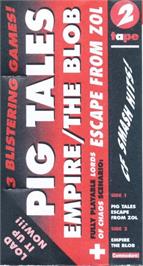 Box back cover for Escape From Zol on the Commodore 64.