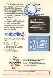 Box back cover for Eskimo Eddie on the Commodore 64.