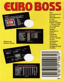 Box back cover for Euro Boss on the Commodore 64.