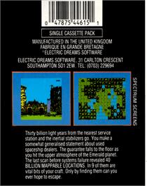 Box back cover for Explorer on the Commodore 64.