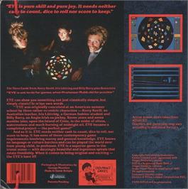 Box back cover for Eye on the Commodore 64.
