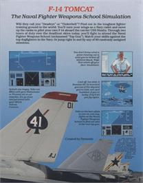 Box back cover for F-14 Tomcat on the Commodore 64.