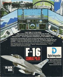 Box back cover for F-16 Combat Pilot on the Commodore 64.