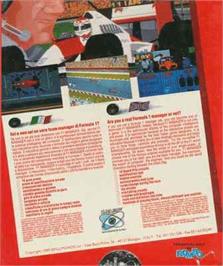 Box back cover for F.1 Manager on the Commodore 64.