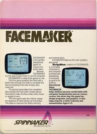 Box back cover for Facemaker on the Commodore 64.