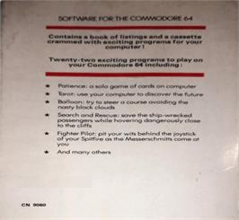 Box back cover for Fighter Pilot on the Commodore 64.