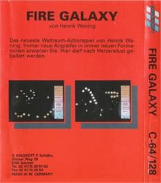 Box back cover for Fire-galaxy on the Commodore 64.