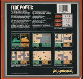 Box back cover for Fire-power on the Commodore 64.